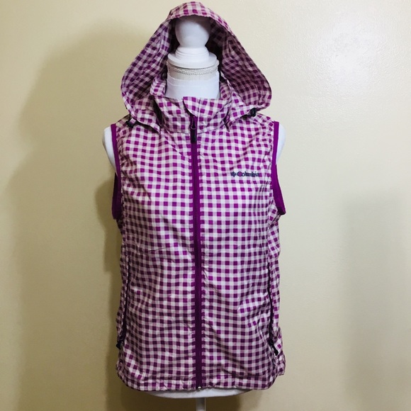 Columbia Jackets & Blazers - Columbia Omnishield Gingham Plaid Rain Vest